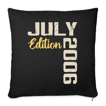 Juli 2006 Geburtstagsshirt Juli 2006 - Sofakissenbezug 45 x 45 cm - Schwarz - Vorne