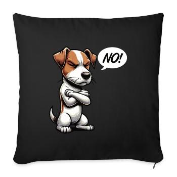 No Jack Russel terrier Jack russel liebhaber - Sofakissenbezug 45 x 45 cm - Schwarz - Vorne