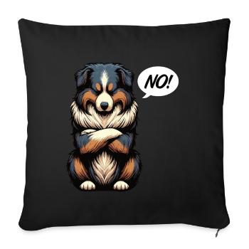 No Australian Shepherd Aussie Aussie Owner - Sofa pillowcase 17,3'' x 17,3'' (45 x 45 cm) - black - Front