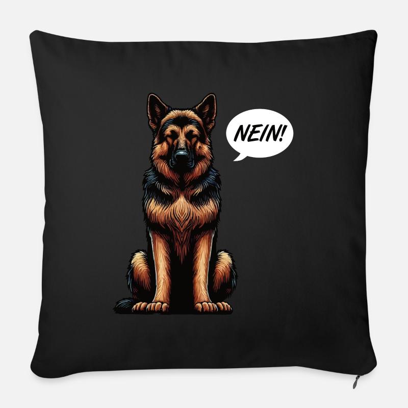 No German Shepherd Shepherd dogs - Sofa pillowcase 17,3'' x 17,3'' (45 x 45 cm) - black
