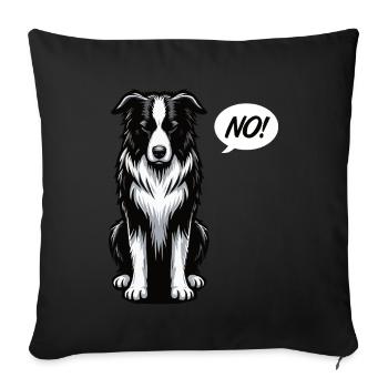 No Border Collie Herding Dog Border Collies Collie - Sofa pillowcase 17,3'' x 17,3'' (45 x 45 cm) - black - Front