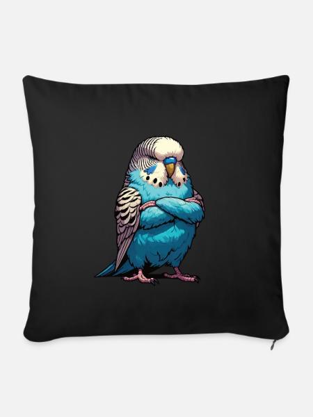 Wellensittich Wellensittichbesitzer Wellensittiche - Sofakissenbezug 45 x 45 cm - Schwarz