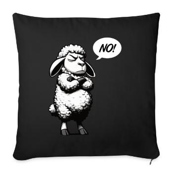 No sheep sheep shepherd sheep farmer flock of sheep - Sofa pillowcase 17,3'' x 17,3'' (45 x 45 cm) - black - Front