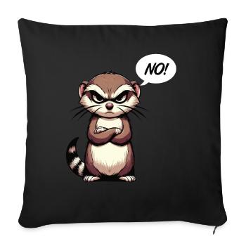Pas de furets Gardiens de furets Propriétaires de furets - Housse de coussin décorative 45 x 45 cm - noir - Devant