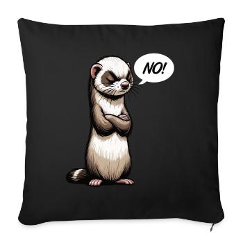 Pas de furets Gardiens de furets Propriétaires de furets - Housse de coussin décorative 45 x 45 cm - noir - Devant