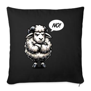 No sheep sheep shepherd sheep farmer ram - Sofa pillowcase 17,3'' x 17,3'' (45 x 45 cm) - black - Front