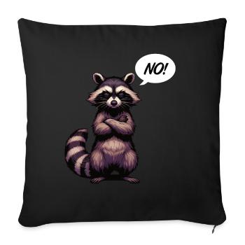 No raccoon raccoons forest animal funny raccoon - Sofa pillowcase 17,3'' x 17,3'' (45 x 45 cm) - black - Front