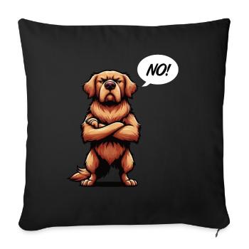 No Golden Retriever Goldie Goldiebesitzer Goldies - Sofa pillowcase 17,3'' x 17,3'' (45 x 45 cm) - black - Front