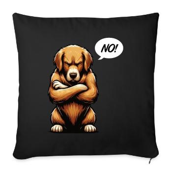 No Golden Retriever Goldie Goldiebesitzer Goldies - Sofa pillowcase 17,3'' x 17,3'' (45 x 45 cm) - black - Front