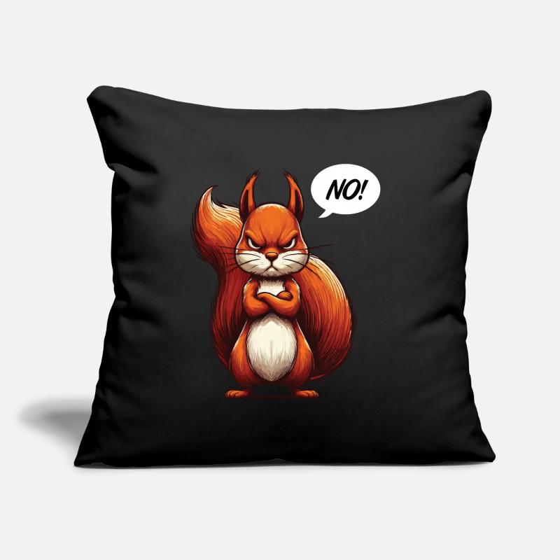 Pas d’écureuil Écureuil Amoureux de l’écureuil Housse de coussin décorative 45 x 45 cm