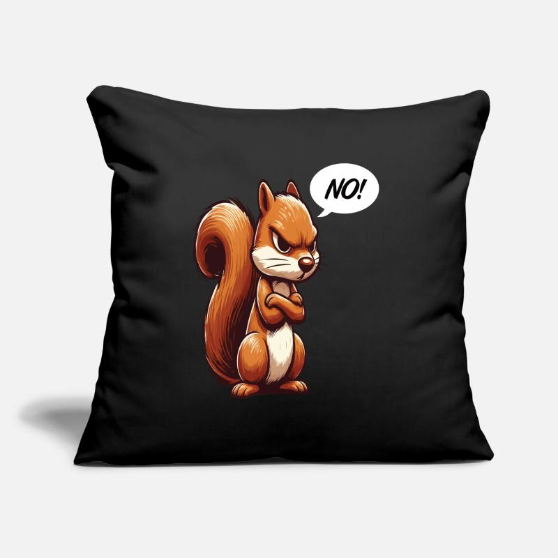Pas d’écureuil Écureuil Amoureux de l’écureuil Housse de coussin décorative 45 x 45 cm