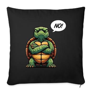 No Turtle Sea Turtle Turtles - Sofa pillowcase 17,3'' x 17,3'' (45 x 45 cm) - black - Front
