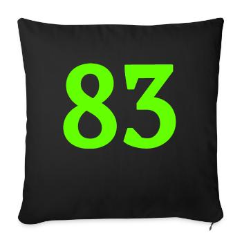 Issue 83 - Sofa pillowcase 17,3'' x 17,3'' (45 x 45 cm) - black - Front