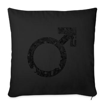 Main-d'œuvre - Housse de coussin décorative 45 x 45 cm - noir - Devant