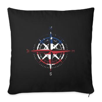 Geocacher Us Flag Geocaching - Sofa pillowcase 17,3'' x 17,3'' (45 x 45 cm) - black - Front