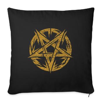 Torn Pentagram Occult Sign - Sofa pillowcase 17,3'' x 17,3'' (45 x 45 cm) - black - Front
