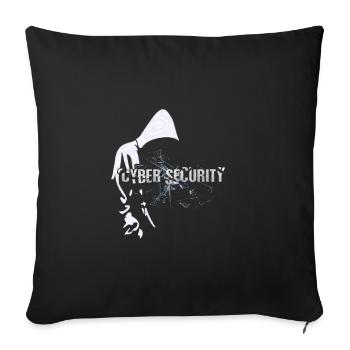 Cyber hacker, sécurité des t-shirts nerd freak bstyled - Housse de coussin décorative 45 x 45 cm - noir - Devant