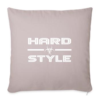 Hardstyle Techno Rave - Sofakissenbezug 45 x 45 cm - helles Taupe - Vorne