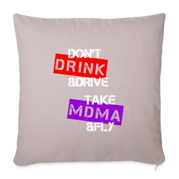 Soirée techno rave - Housse de coussin décorative 45 x 45 cm - taupe clair - Devant