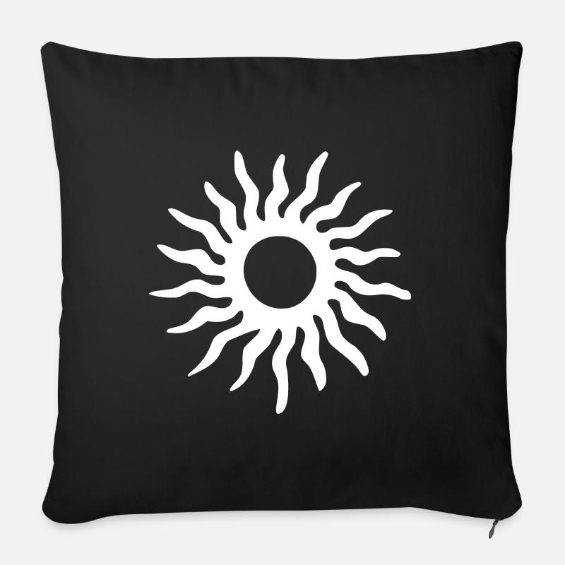 Tribal Stern Sonne - Sofakissenbezug 45 x 45 cm - Schwarz