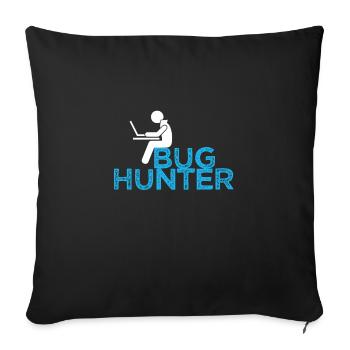 Code de bogue du programmeur Cadeau de développeur drôle de pirate - Housse de coussin décorative 45 x 45 cm - noir - Devant