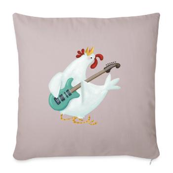 Rock hen - Sofa pillowcase 17,3'' x 17,3'' (45 x 45 cm) - light taupe - Front