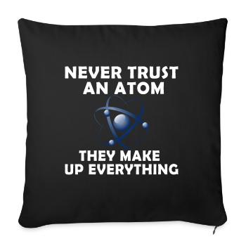 Atom trust - Sofa pillowcase 17,3'' x 17,3'' (45 x 45 cm) - black - Front