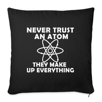 Atom trust - Sofa pillowcase 17,3'' x 17,3'' (45 x 45 cm) - black - Front