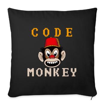 Code monkey - Sofa pillowcase 17,3'' x 17,3'' (45 x 45 cm) - black - Front