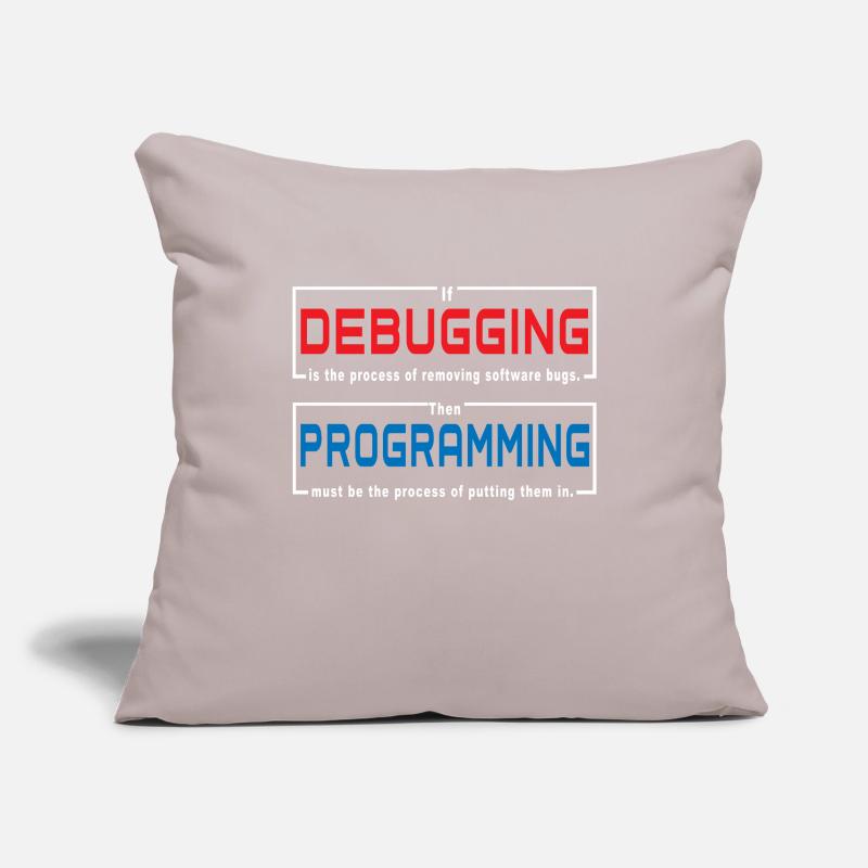 Débogage de la programmation Housse de coussin décorative 45 x 45 cm