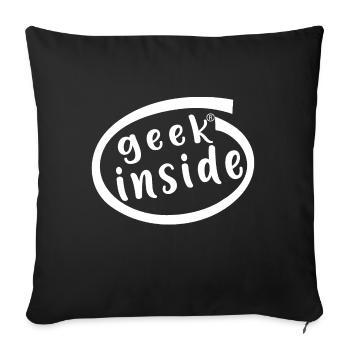 Geek drinnen - Sofakissenbezug 45 x 45 cm - Schwarz - Vorne