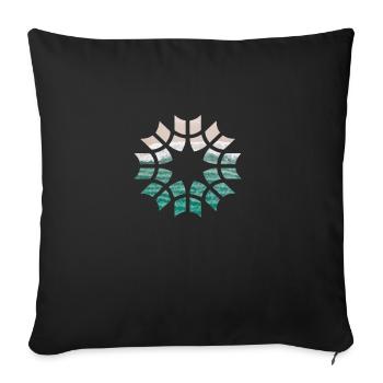 Onde formes - Housse de coussin décorative 45 x 45 cm - noir - Devant