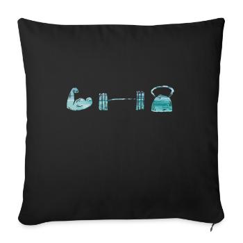 Gym - Sofa pillowcase 17,3'' x 17,3'' (45 x 45 cm) - black - Front