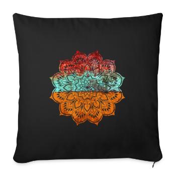 Mandala - Sofa pillowcase 17,3'' x 17,3'' (45 x 45 cm) - black - Front