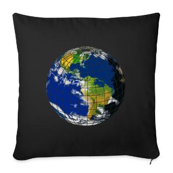 Globe - Housse de coussin décorative 45 x 45 cm - noir - Devant