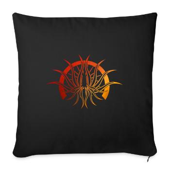 octopus - Sofa pillowcase 17,3'' x 17,3'' (45 x 45 cm) - black - Front