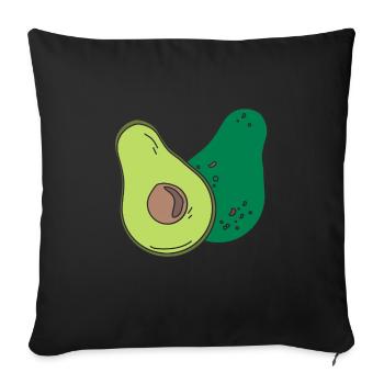 Avocat - Housse de coussin décorative 45 x 45 cm - noir - Devant