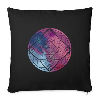 Mandala - Sofa pillowcase 17,3'' x 17,3'' (45 x 45 cm) - black - Front