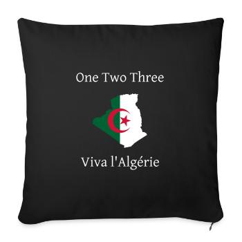 One Two Three Viva Algeria - Sofa pillowcase 17,3'' x 17,3'' (45 x 45 cm) - black - Front