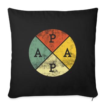 Dad father fatherhood fathers day gift - Sofa pillowcase 17,3'' x 17,3'' (45 x 45 cm) - black - Front