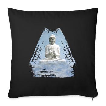 buddha 1 - Housse de coussin décorative 45 x 45 cm - noir - Devant