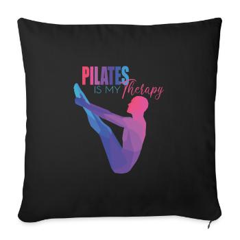 Pilates Geschenk - Sofakissenbezug 45 x 45 cm - Schwarz - Vorne