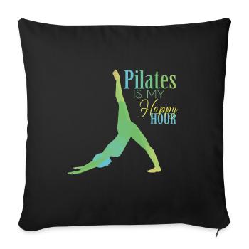 Pilates - Housse de coussin décorative 45 x 45 cm - noir - Devant