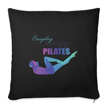 Pilates - Sofakissenbezug 45 x 45 cm - Schwarz - Vorne
