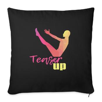Pilates Geschenk - Sofakissenbezug 45 x 45 cm - Schwarz - Vorne