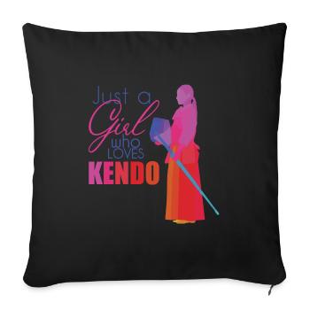 Kendo - Sofa pillowcase 17,3'' x 17,3'' (45 x 45 cm) - black - Front