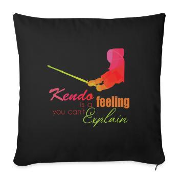 Kendo - Sofa pillowcase 17,3'' x 17,3'' (45 x 45 cm) - black - Front