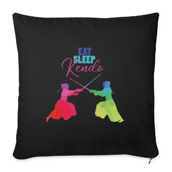 Kendo - Sofa pillowcase 17,3'' x 17,3'' (45 x 45 cm) - black - Front
