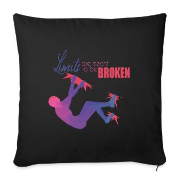 Bouldering - Sofa pillowcase 17,3'' x 17,3'' (45 x 45 cm) - black - Front