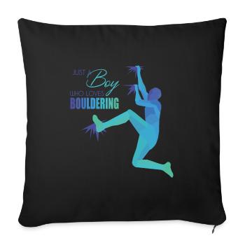 Bouldering - Sofa pillowcase 17,3'' x 17,3'' (45 x 45 cm) - black - Front